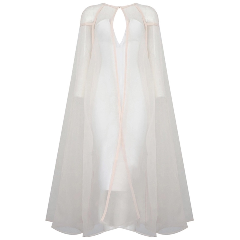 🆕The Pepyte Strapless Dress & Cape Set - Picture 3 of 8